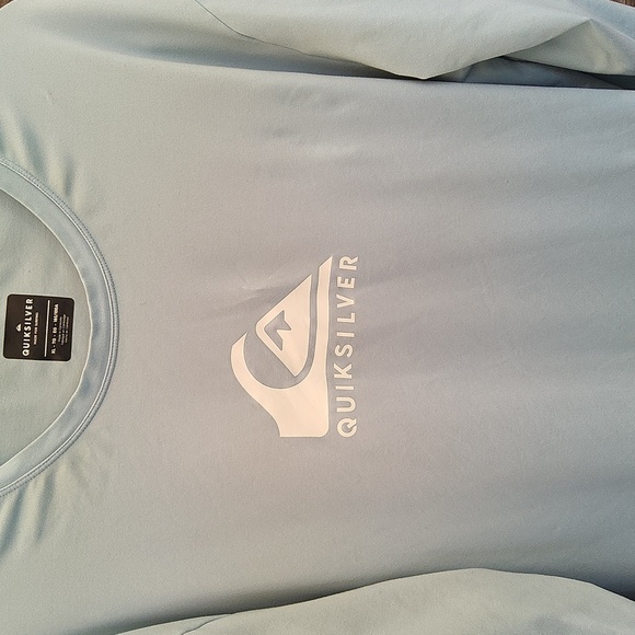 Quiksilver Men's Light Blue Long Sleeve Swim shirt - Picture 3 of 5